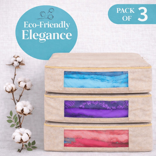 Premium canvas cotton clothes storage bags