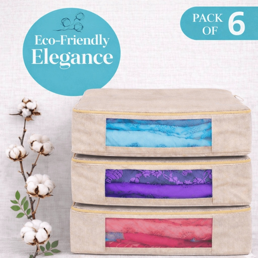 Premium canvas cotton clothes storage bags