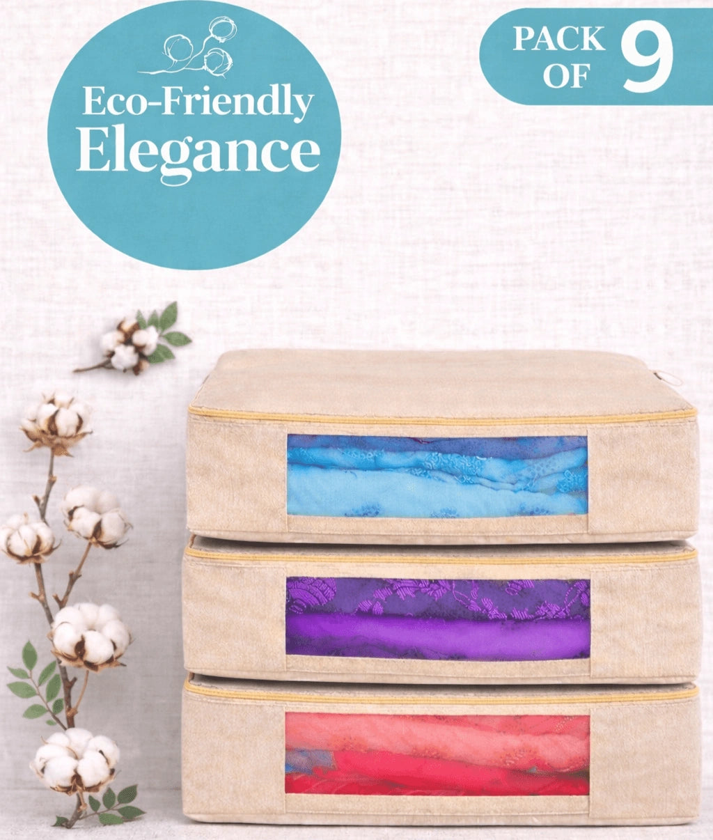 Premium canvas cotton clothes storage bags