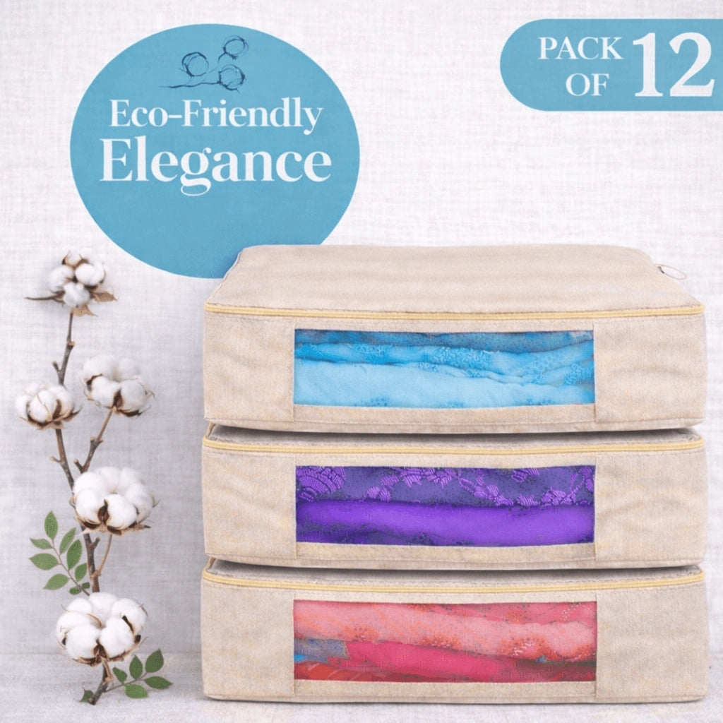Premium canvas cotton clothes storage bags