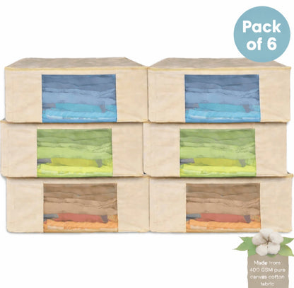Premium canvas cotton clothes storage bags