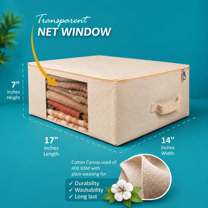 Premium canvas cotton clothes storage bags