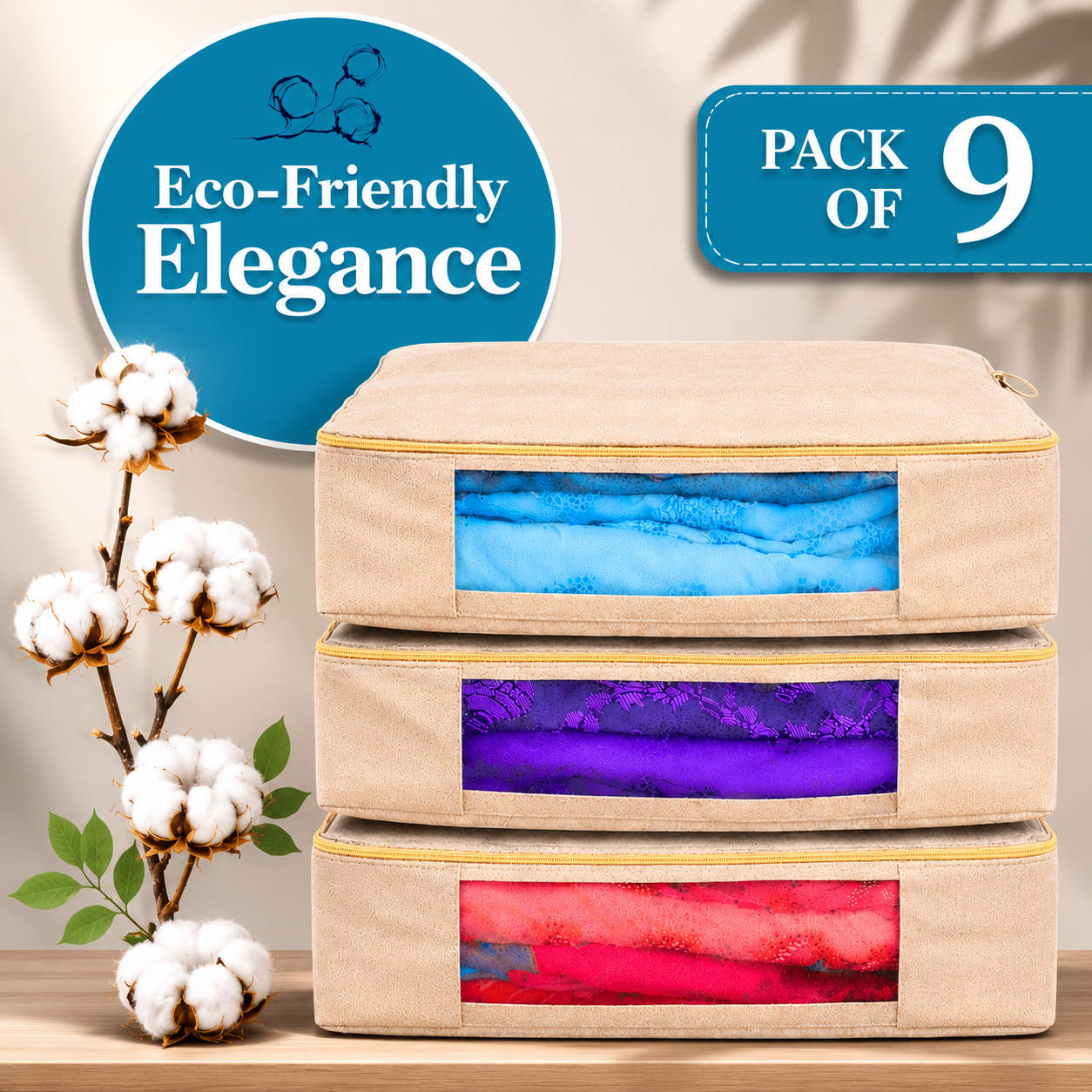 Premium canvas cotton clothes storage bags