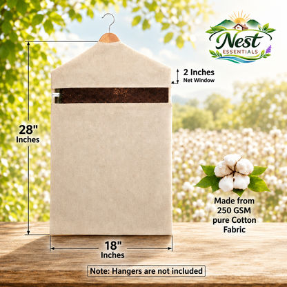 Premium Cotton Hanging Saree Covers with Zip-Large Size
