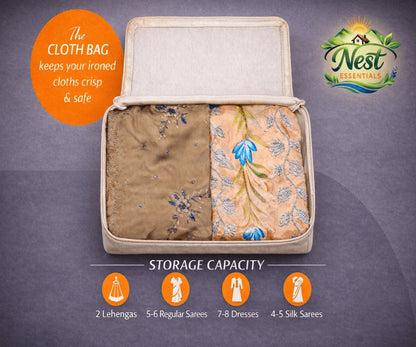 Premium canvas cotton clothes storage bags