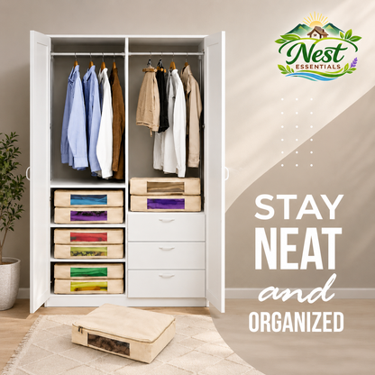 Premium canvas cotton clothes storage bags