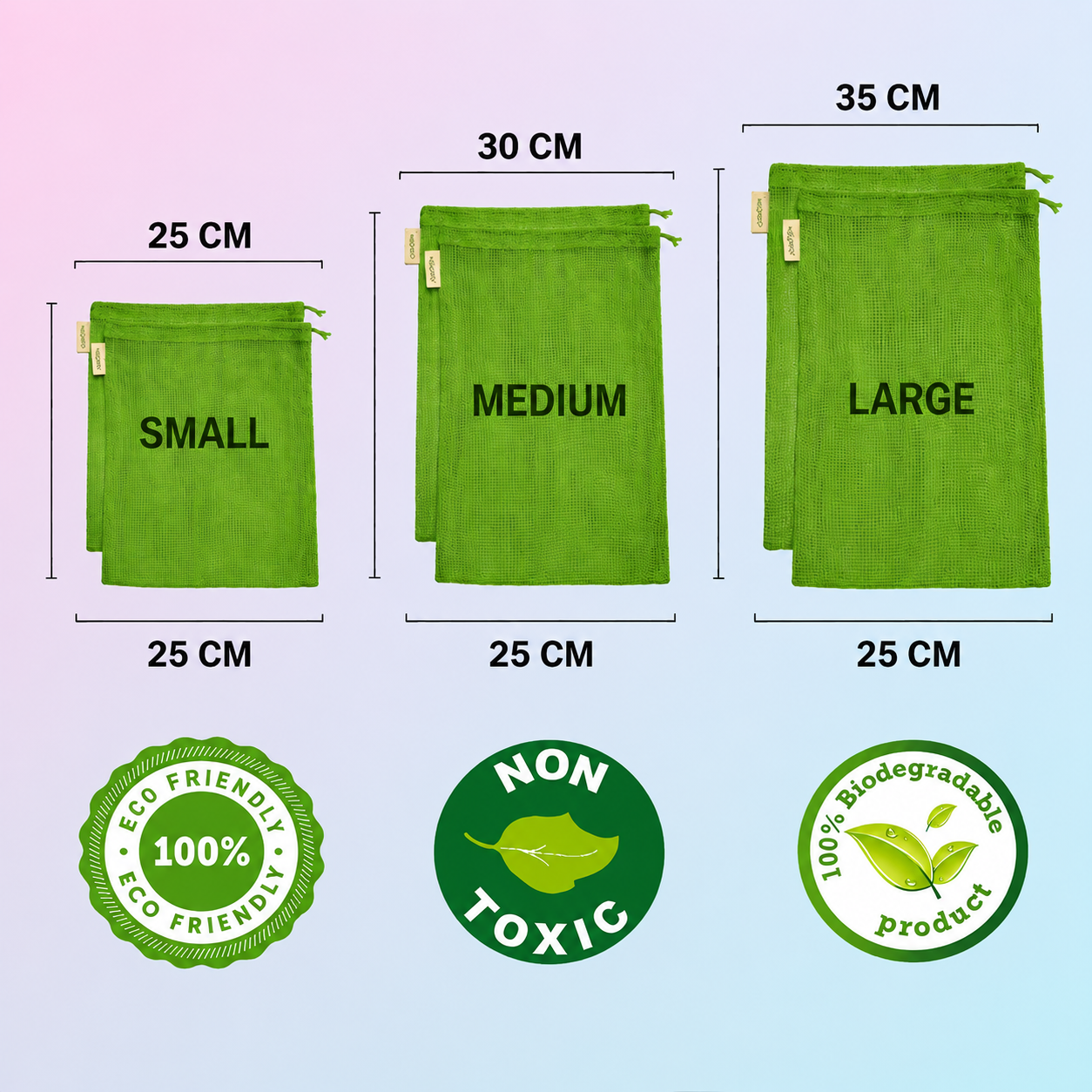 Natural Cotton Vegetable Storage Bags for Fridge