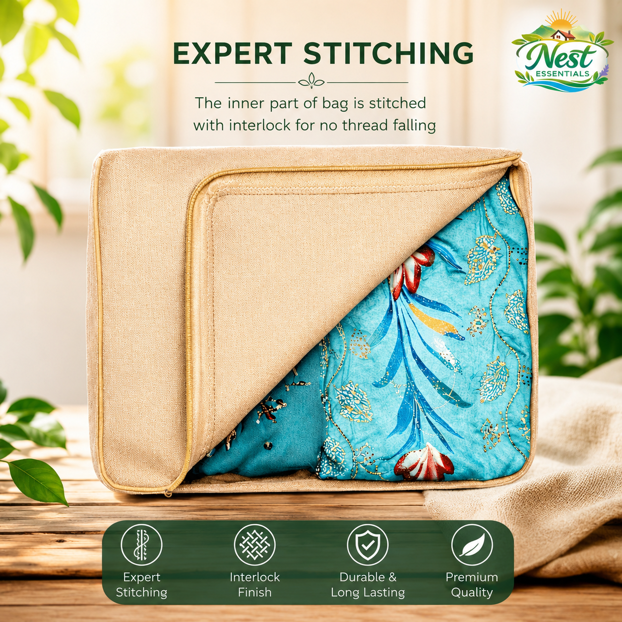 Premium canvas cotton clothes storage bags
