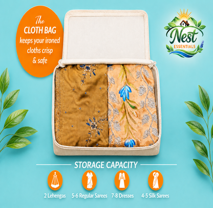 Premium canvas cotton clothes storage bags