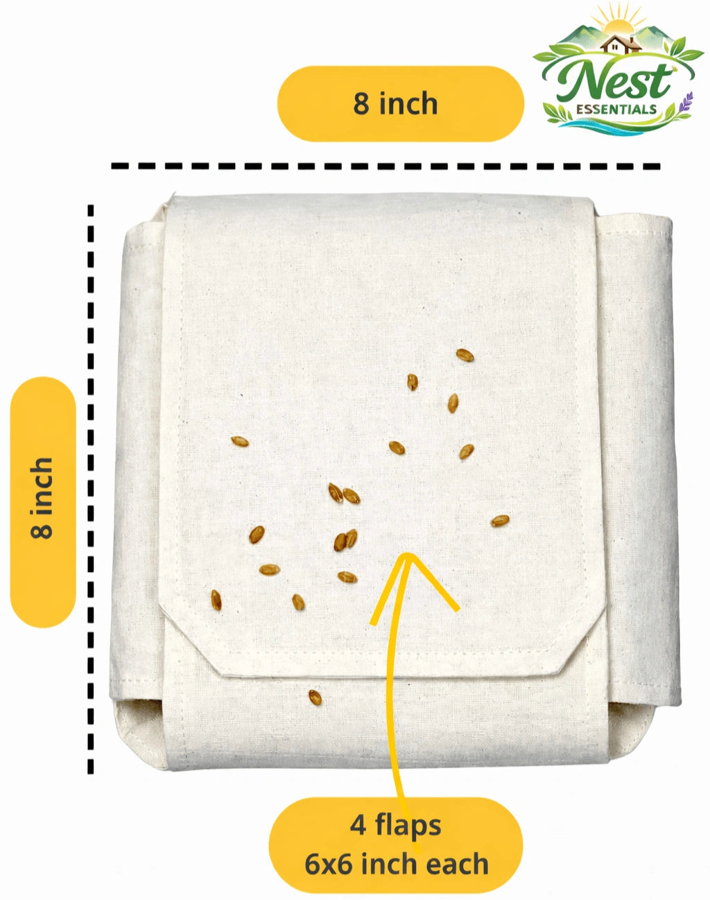 Premium Cotton Double Layer Roti Clothes Wrap with Flaps