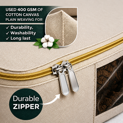 Premium canvas cotton clothes storage bags