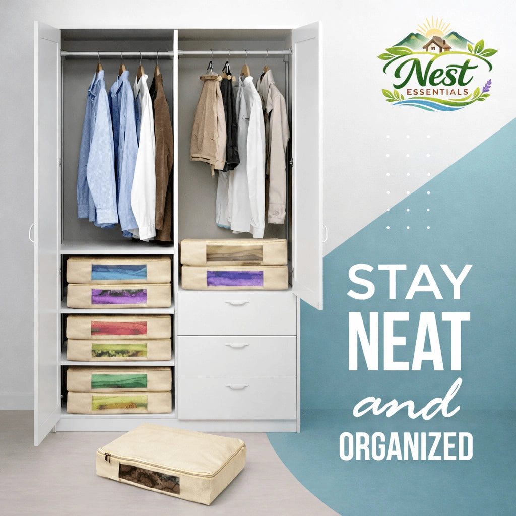 Premium canvas cotton clothes storage bags