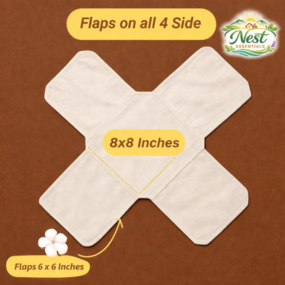 Premium Cotton Double Layer Roti Clothes Wrap with Flaps