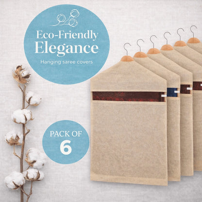 Premium Cotton Hanging Saree Covers with Zip-Large Size
