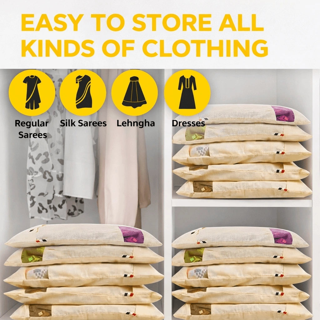 Premium Cotton Saree Covers with Zip