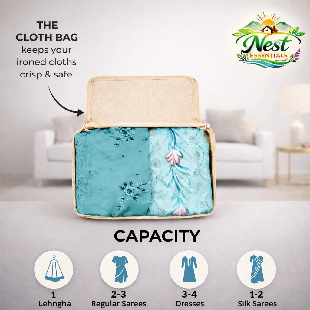 Premium canvas cotton clothes storage bags