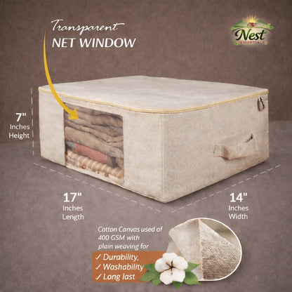 Premium canvas cotton clothes storage bags