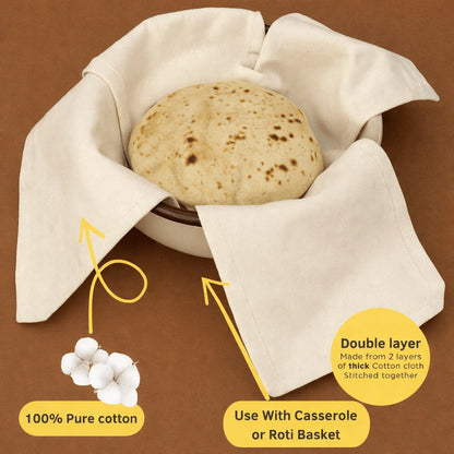 Premium Cotton Double Layer Roti Clothes Wrap with Flaps